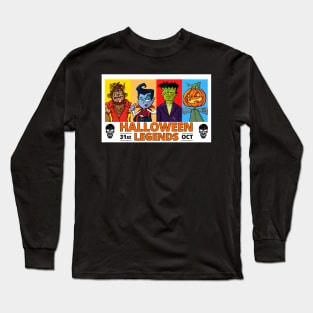 Halloween Legends - Classic Cartoon Halloween Monsters Long Sleeve T-Shirt